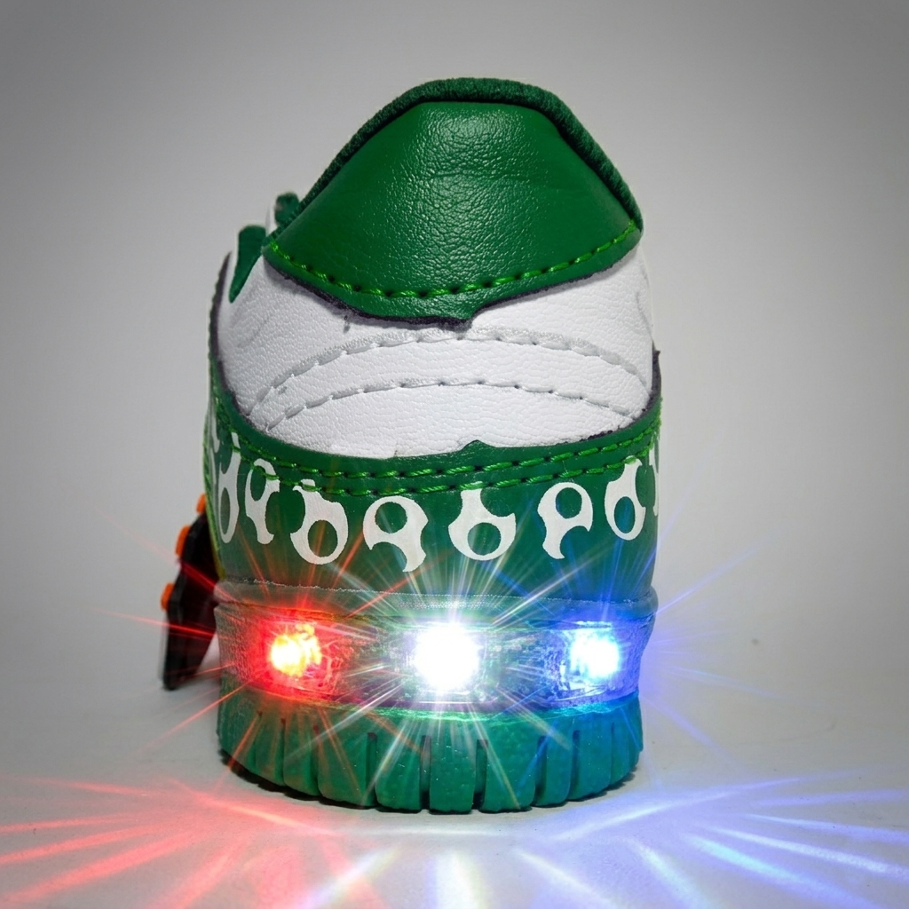 Tenis Luces Led Mario Bros Dunk 15/17 con Llavero de Regalo de Yoshi (Clon Nacional) • Envio Gratis