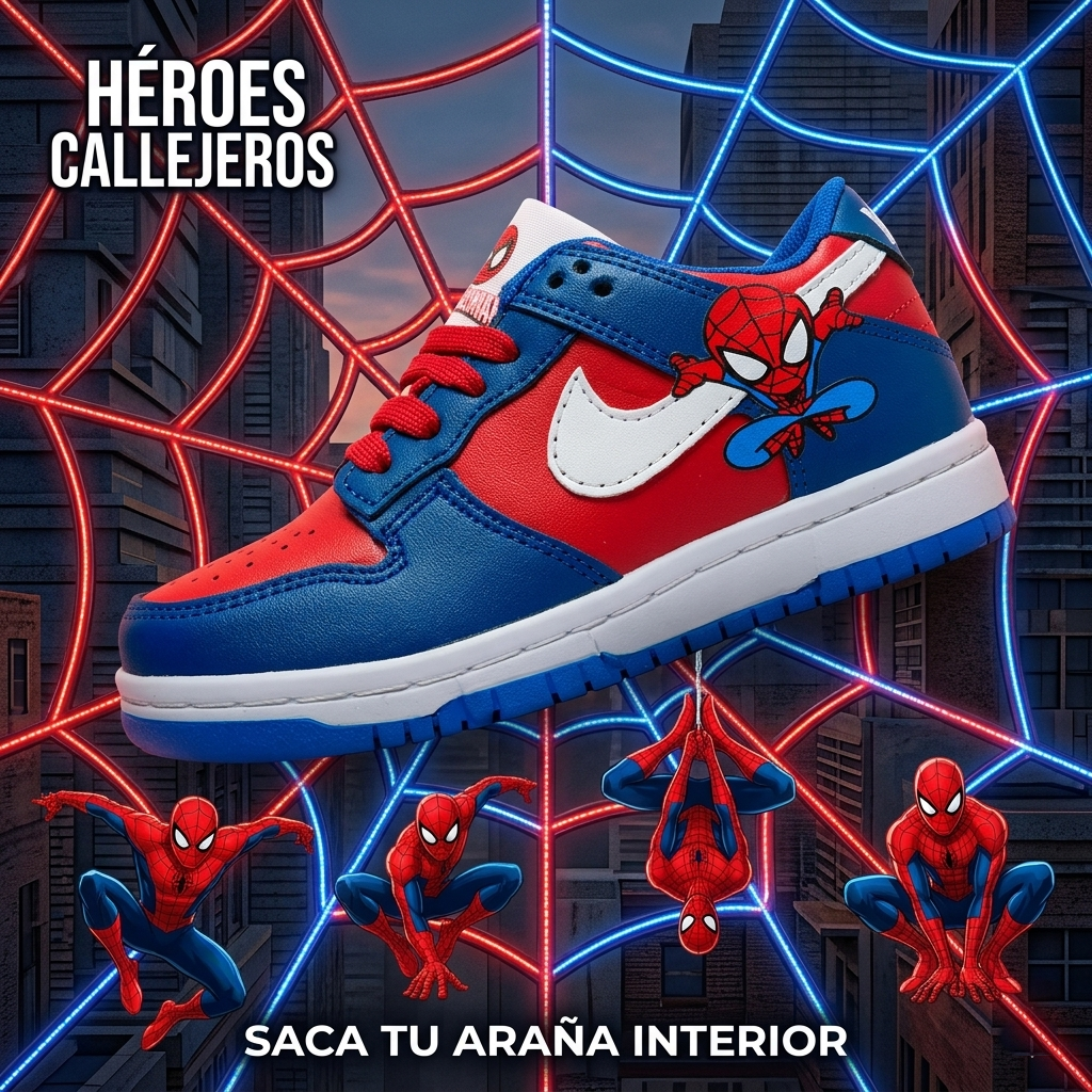 Nike Dunk Spiderman 18/21 (Clon Nacional) • Envio Gratis