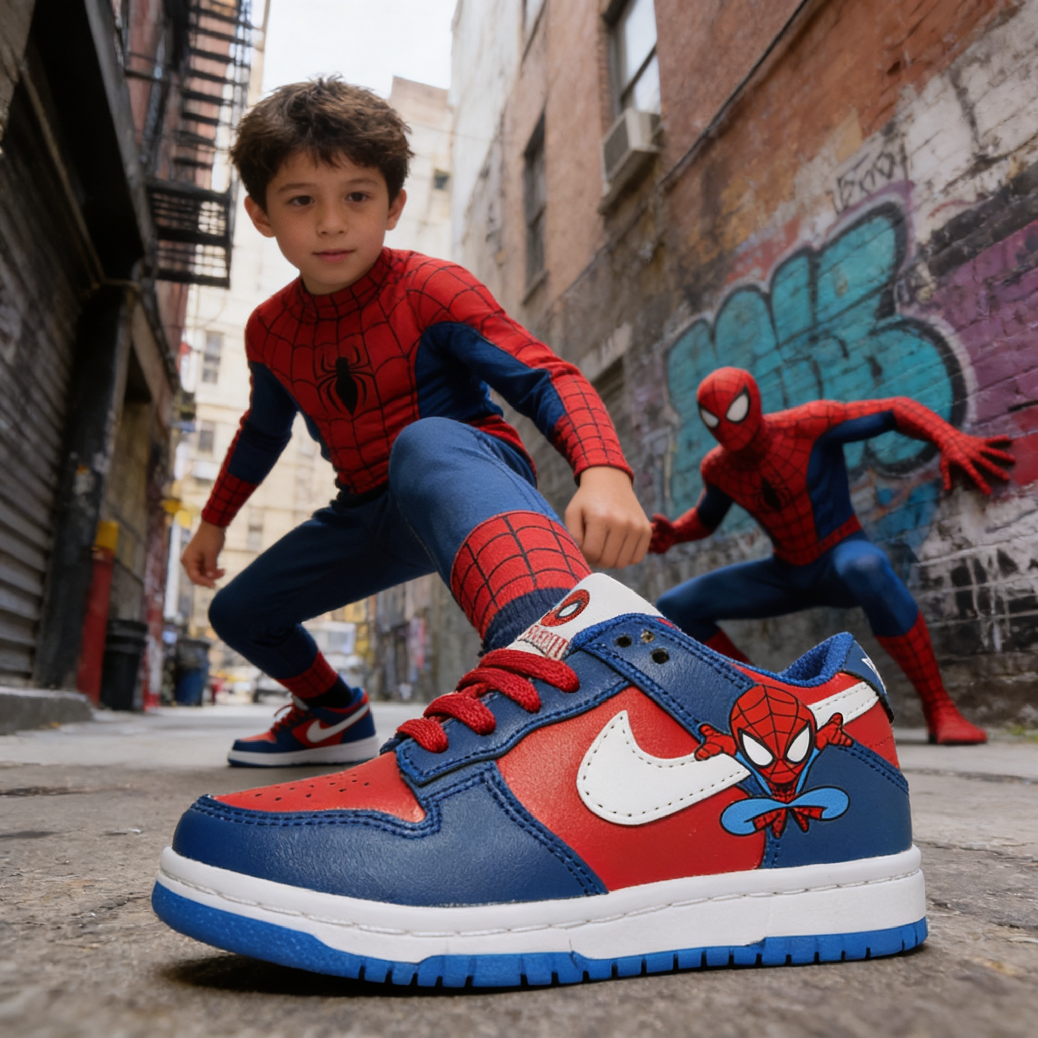 Nike Dunk Spiderman 18/21 (Clon Nacional) • Envio Gratis