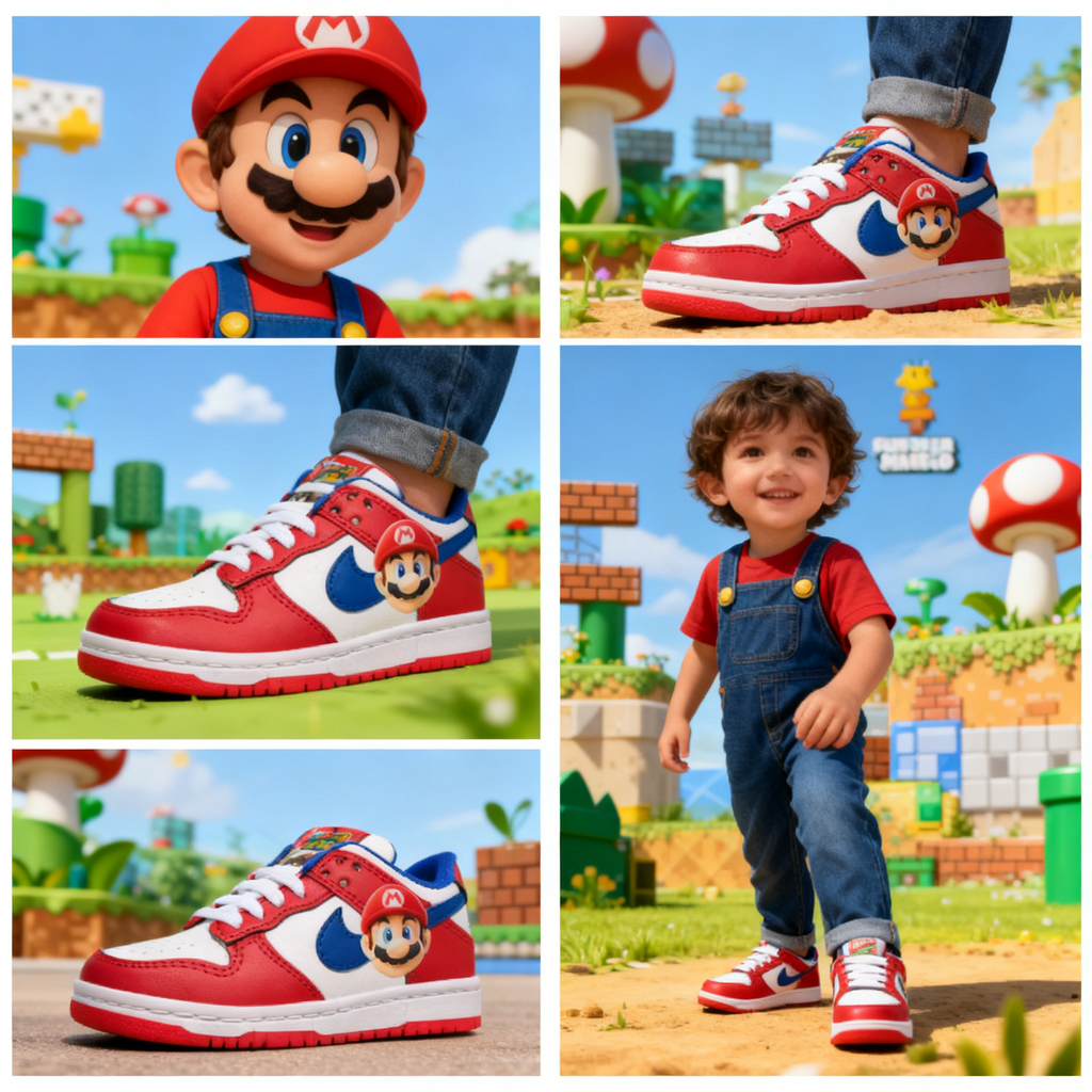 Nike Dunk Mario 18/21 (Clon Nacional) • Envio Gratis